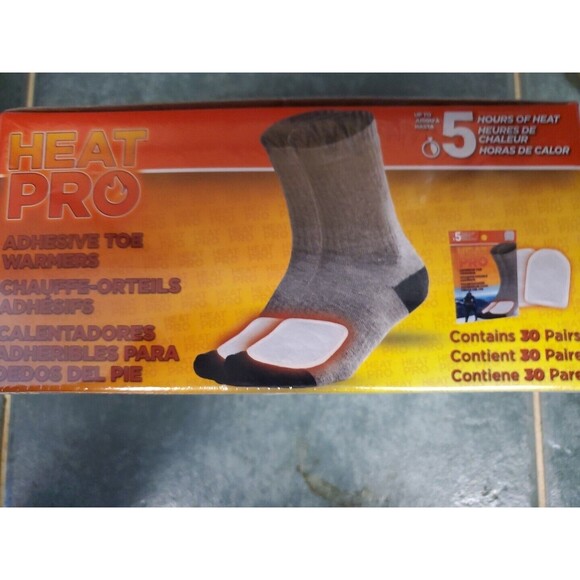 Heat Pro Adhesive Toe Warmers NEW 30 Pairs / Box 5 Hours Of Heat - Picture 4 of 5